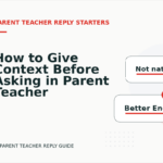 How to Give Context Before Asking in Parent Teacher Reply English