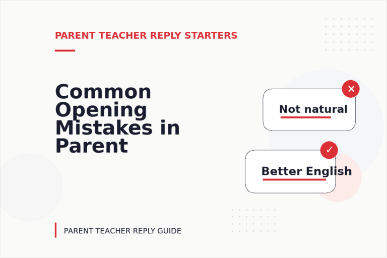 Common Opening Mistakes in Parent Teacher Replys