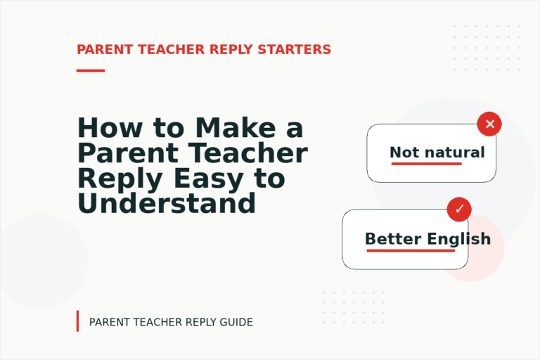 How to Make a Parent Teacher Reply Easy to Understand How to Make a Parent Teacher Reply Easy to Understand