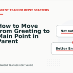 How to Move from Greeting to Main Point in Parent Teacher Reply English