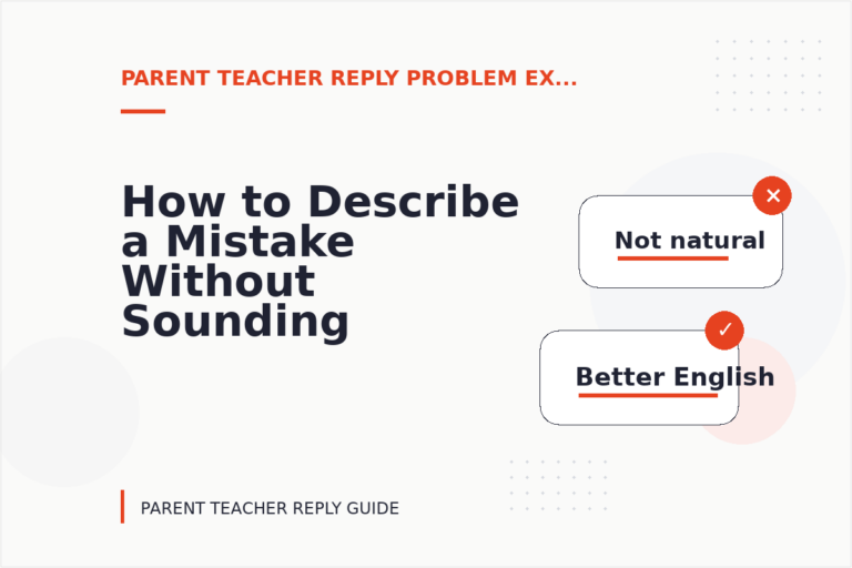 How to Describe a Mistake Without Sounding Rude in Parent Teacher Reply English How to Describe a Mistake Without Sounding Rude in Parent Teacher Reply English