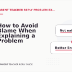 How to Avoid Blame When Explaining a Problem in Parent Teacher Reply English