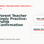 Parent Teacher Reply Practice: Polite Confirmation Examples