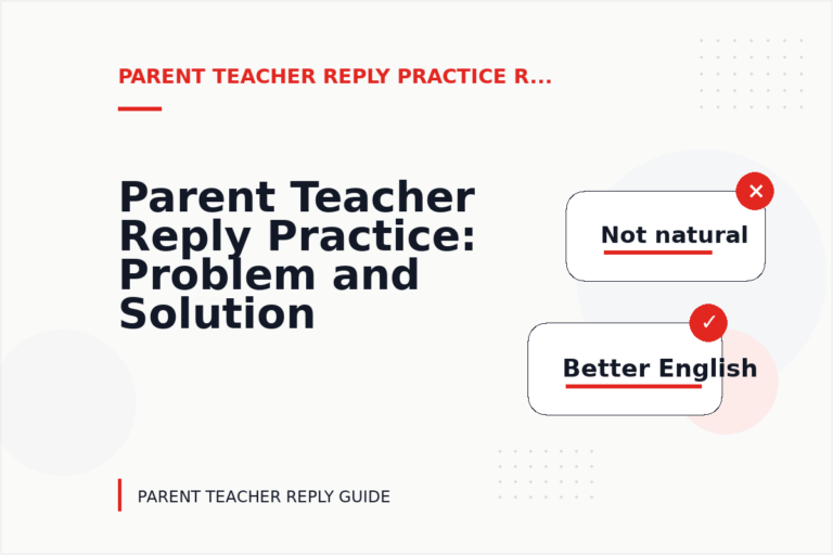Parent Teacher Reply Practice: Problem and Solution Replies