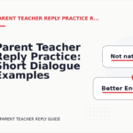 Parent Teacher Reply Practice: Short Dialogue Examples