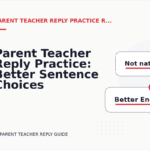 Parent Teacher Reply Practice: Better Sentence Choices