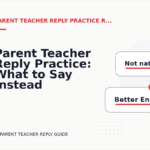 Parent Teacher Reply Practice: What to Say Instead
