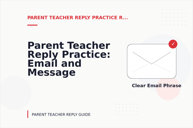 Parent Teacher Reply Practice: Email and Message Examples